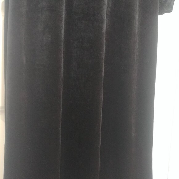 Diane von Furstenberg black velvet stretch midi maxi dress DVF sleeve de… - Picture 4 of 12